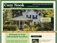 Tablet Screenshot of cozynooklakegeorge.com